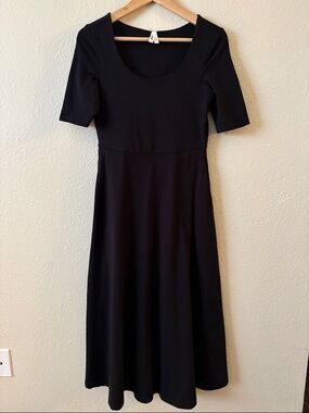 Pact | Dresses | Pact Womens Size L Coastal Double Gauze Cami Organic Cotton  Black Maxi Dress | Poshmark